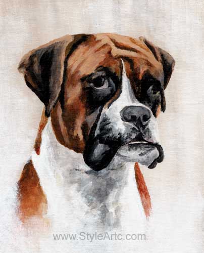 acrylic dog portraits